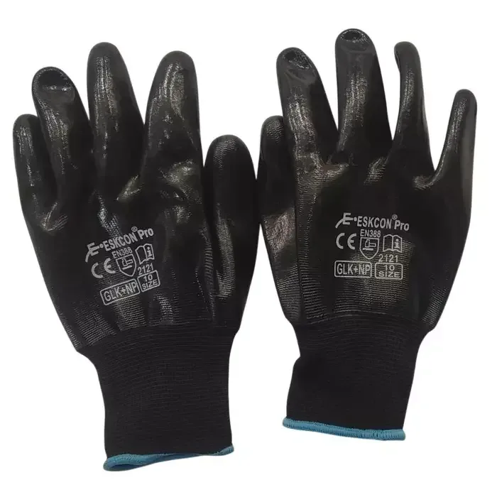Nitrile Light Coated Gloves with Knit Wrist